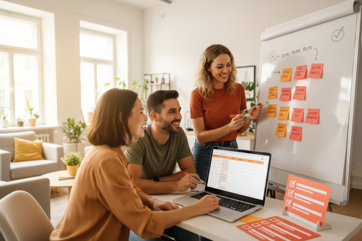 Small business team reviewing AI employee workflow and task ownership preview