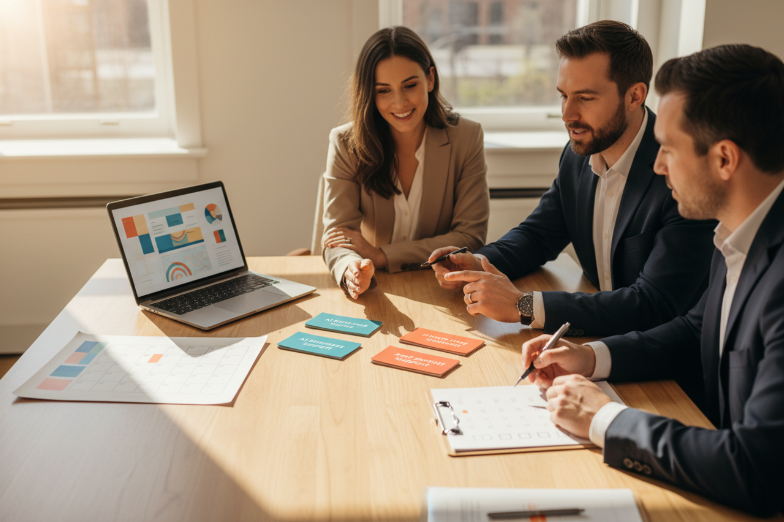 Advisor support workflow comparing AI employee and part-time assistant responsibilities preview