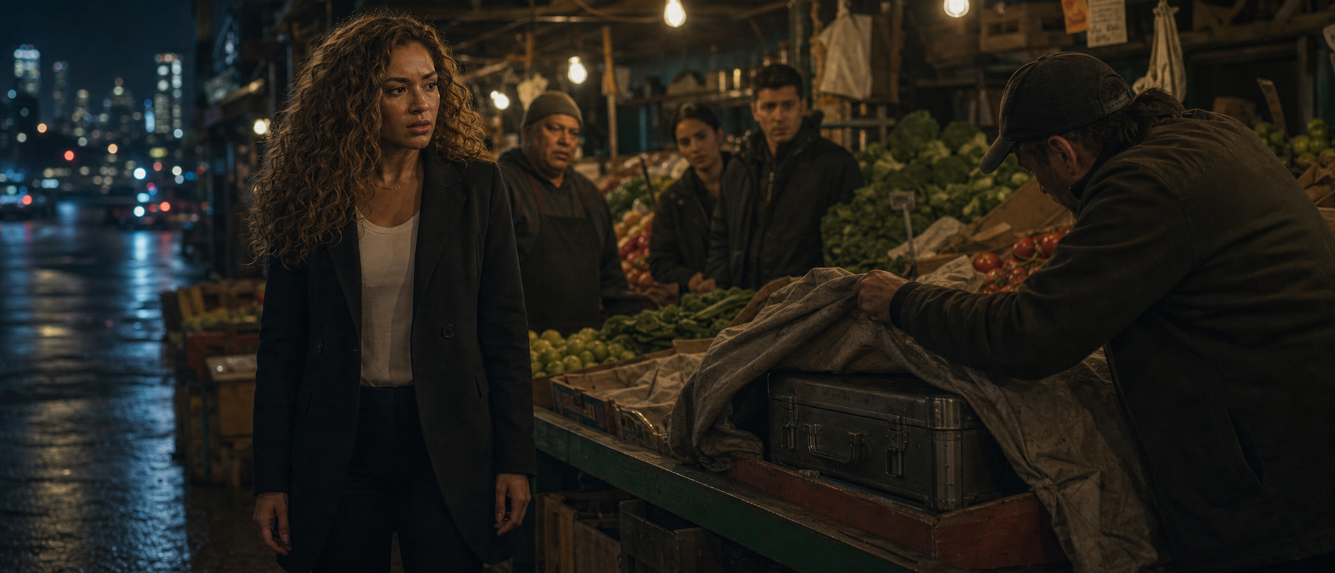 Sarah Rodriguez at a late-night market reveal in The Big Pivot